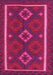 Machine Washable Oriental Pink Traditional Rug, wshcon2526pnk