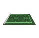 Sideview of Machine Washable Oriental Emerald Green Traditional Area Rugs, wshcon2526emgrn