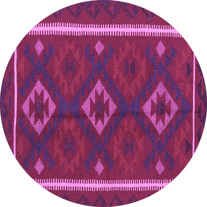 Round Oriental Purple Traditional Rug, con2526pur