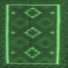 Square Oriental Emerald Green Traditional Rug, con2526emgrn