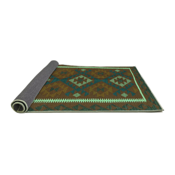 Sideview of Oriental Turquoise Traditional Rug, con2526turq