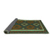 Sideview of Oriental Turquoise Traditional Rug, con2526turq