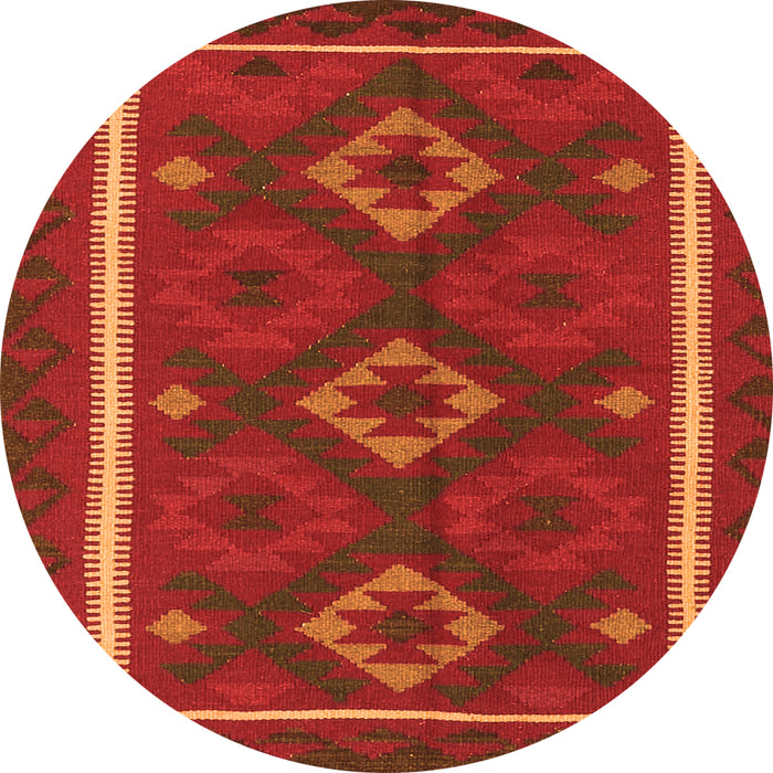 Square Oriental Orange Traditional Rug, con2526org