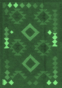 Oriental Emerald Green Traditional Rug, con2527emgrn