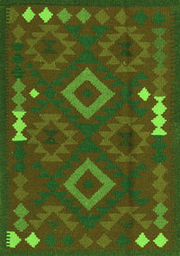 Oriental Green Traditional Rug, con2527grn