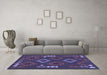 Machine Washable Oriental Blue Traditional Rug in a Living Room, wshcon2527blu