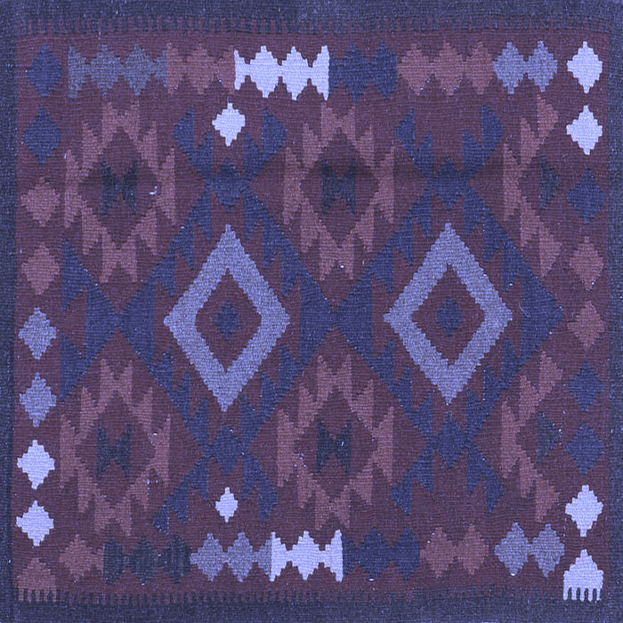 Square Machine Washable Oriental Blue Traditional Rug, wshcon2527blu