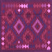 Square Machine Washable Oriental Purple Traditional Area Rugs, wshcon2527pur