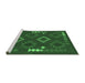 Sideview of Machine Washable Oriental Emerald Green Traditional Area Rugs, wshcon2527emgrn