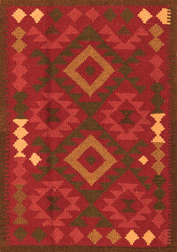 Oriental Orange Traditional Rug, con2527org