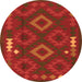 Square Oriental Orange Traditional Rug, con2527org