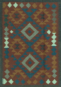 Oriental Light Blue Traditional Rug, con2527lblu