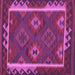 Square Machine Washable Oriental Purple Traditional Area Rugs, wshcon2528pur