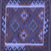 Square Machine Washable Oriental Blue Traditional Rug, wshcon2528blu