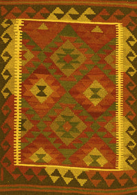 Oriental Yellow Traditional Rug, con2528yw