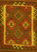 Oriental Yellow Traditional Rug, con2528yw