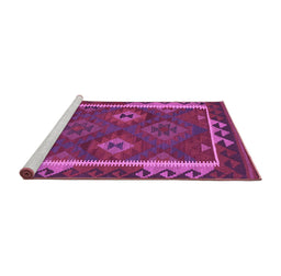 Sideview of Machine Washable Oriental Purple Traditional Area Rugs, wshcon2528pur
