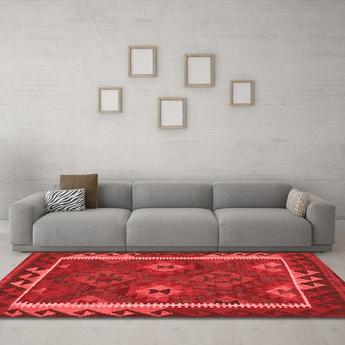 Traditional Red Washable Rugs