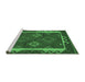 Sideview of Machine Washable Oriental Emerald Green Traditional Area Rugs, wshcon2528emgrn