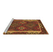 Sideview of Machine Washable Oriental Brown Traditional Rug, wshcon2528brn