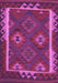 Machine Washable Oriental Purple Traditional Area Rugs, wshcon2528pur