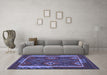 Machine Washable Oriental Blue Traditional Rug in a Living Room, wshcon2528blu