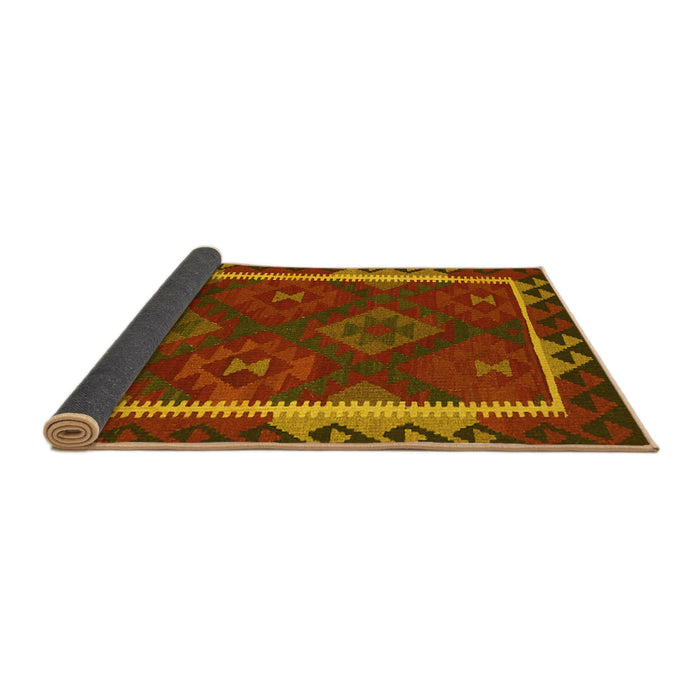 Sideview of Oriental Yellow Traditional Rug, con2529yw