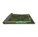 Sideview of Oriental Turquoise Traditional Rug, con2529turq