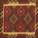 Square Machine Washable Oriental Brown Traditional Rug, wshcon2529brn