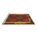 Sideview of Machine Washable Oriental Brown Traditional Rug, wshcon2529brn