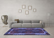 Machine Washable Oriental Blue Traditional Rug in a Living Room, wshcon2529blu