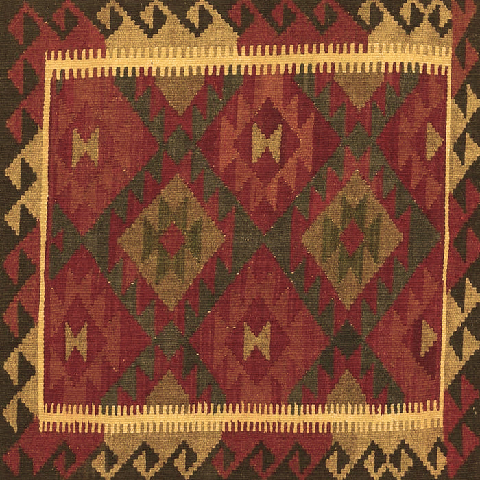 Square Oriental Brown Traditional Rug, con2529brn