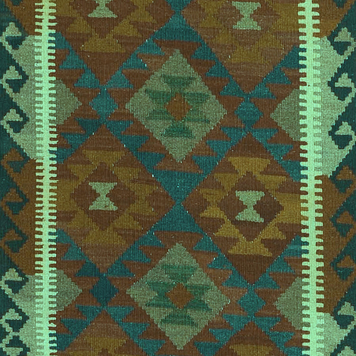 Machine Washable Oriental Turquoise Traditional Area Rugs, wshcon2529turq