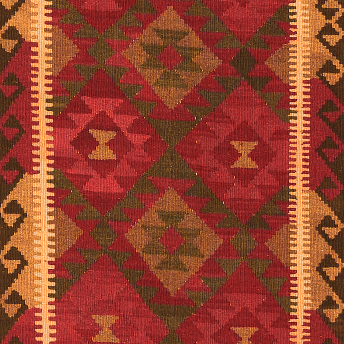 Serging Thickness of Machine Washable Oriental Orange Traditional Area Rugs, wshcon2529org