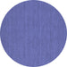 Round Machine Washable Abstract Blue Contemporary Rug, wshcon252blu