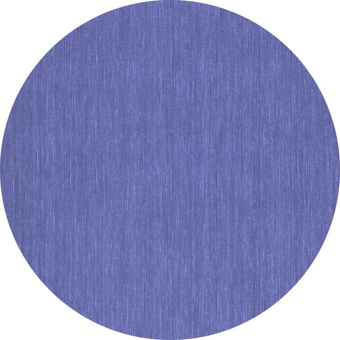 Round Abstract Blue Contemporary Rug, con252blu