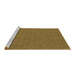 Sideview of Machine Washable Abstract Brown Contemporary Rug, wshcon252brn