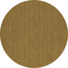 Round Abstract Brown Contemporary Rug, con252brn