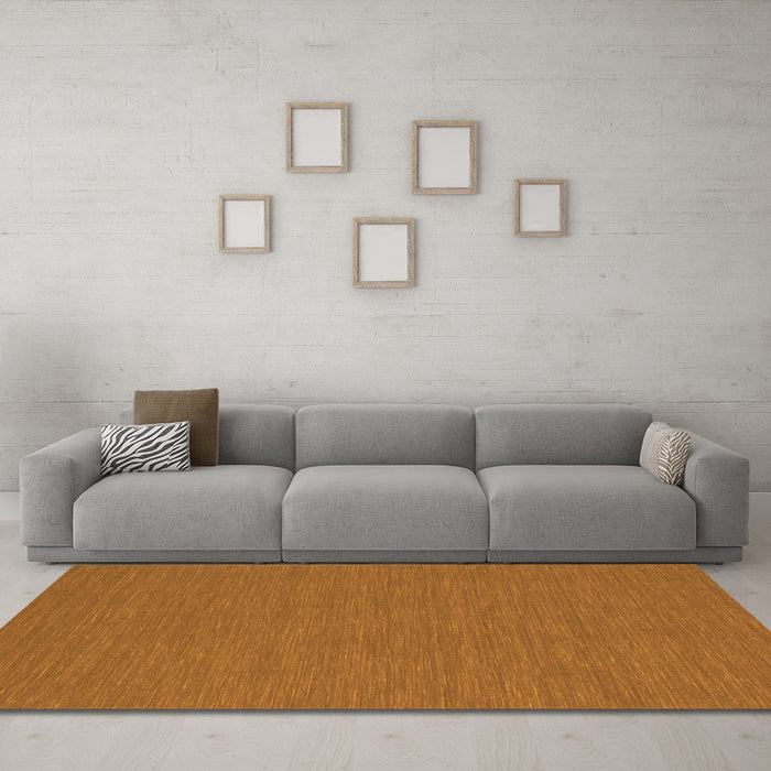 Machine Washable Abstract Orange Contemporary Area Rugs in a Living Room, wshcon252org