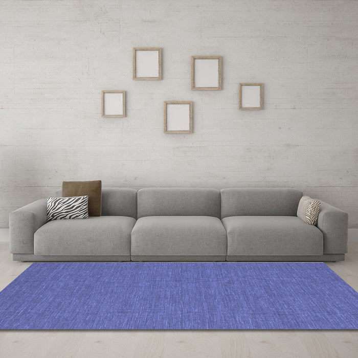 Machine Washable Abstract Blue Contemporary Rug in a Living Room, wshcon252blu