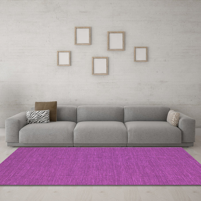 Machine Washable Abstract Purple Contemporary Area Rugs in a Living Room, wshcon252pur