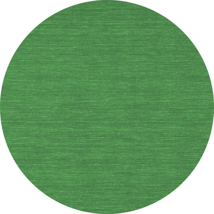 Round Machine Washable Abstract Emerald Green Contemporary Area Rugs, wshcon252emgrn