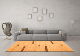 Machine Washable Abstract Orange Contemporary Area Rugs in a Living Room, wshcon2530org
