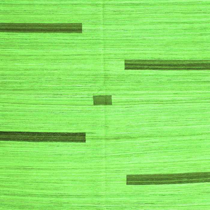 Serging Thickness of Machine Washable Abstract Green Contemporary Area Rugs, wshcon2530grn