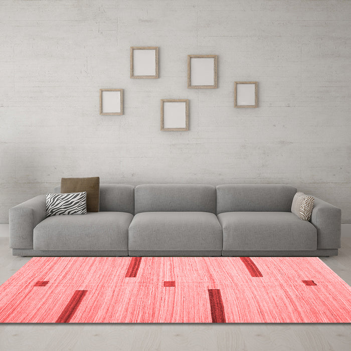 Contemporary Red Washable Rugs