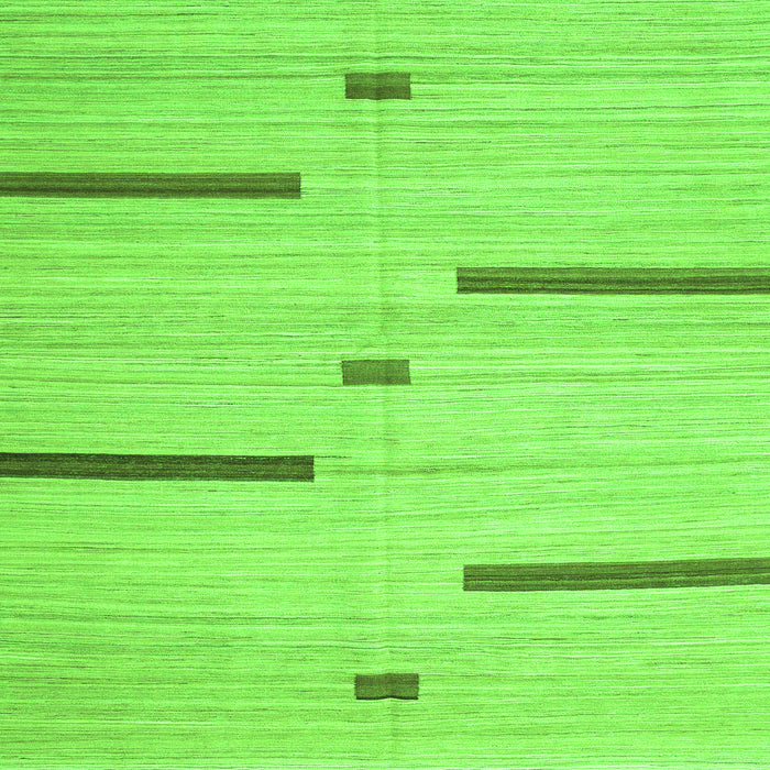 Serging Thickness of Abstract Green Contemporary Rug, con2530grn