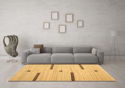 Machine Washable Abstract Brown Contemporary Rug in a Living Room,, wshcon2530brn