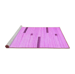 Sideview of Machine Washable Abstract Purple Contemporary Area Rugs, wshcon2530pur