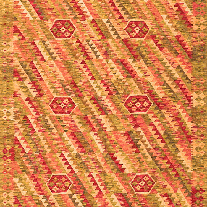 Serging Thickness of Machine Washable Southwestern Orange Country Area Rugs, wshcon2531org