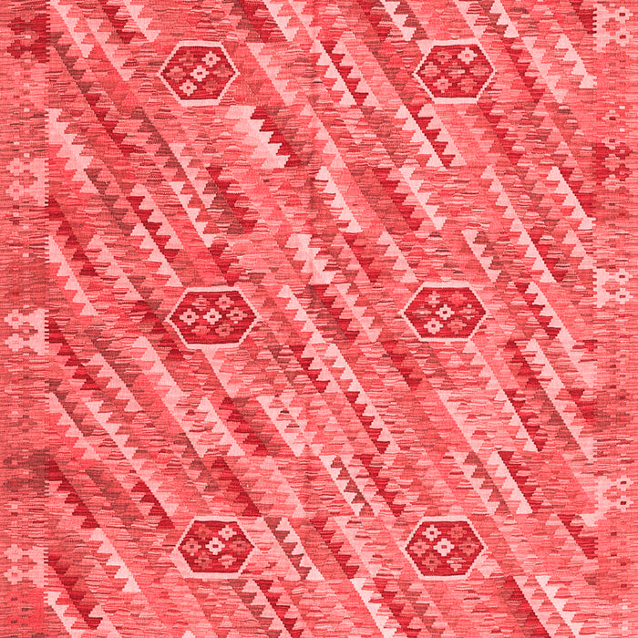 Machine Washable Southwestern Red Country Rug, wshcon2531red
